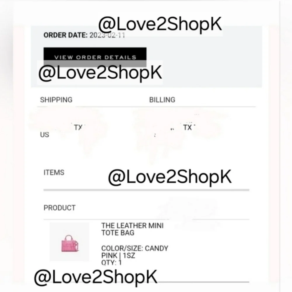 Marc Jacobs Pink Leather Tote with Strap - Picture 7 of 8